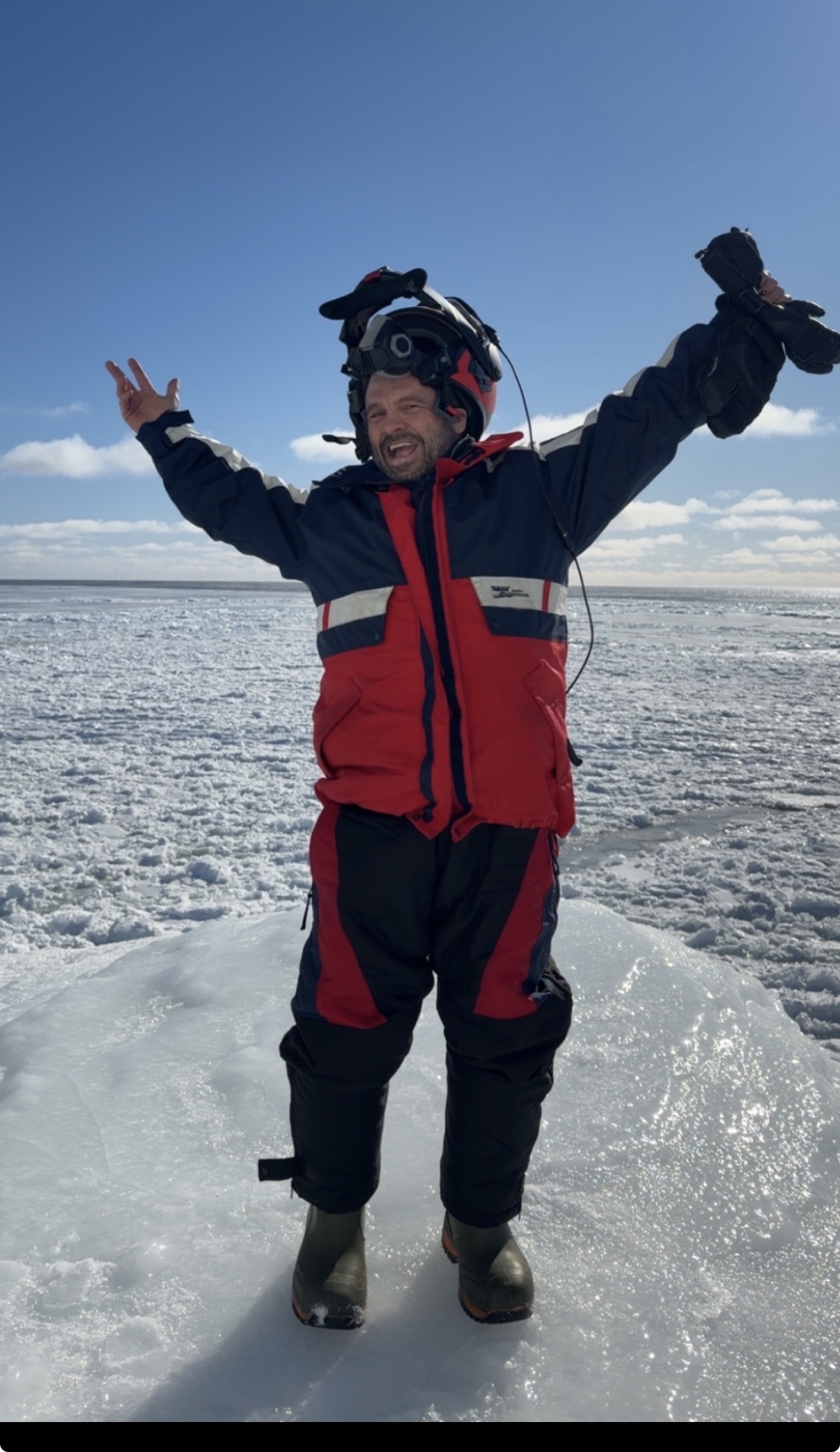 Jordan on frozen Georgian Bay